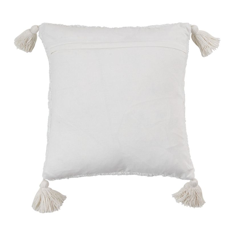 Saro Lifestyle Tassel Design Tufted Diamond Throw Pillow With Poly Filling, 2 of 4