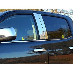 QAA is Compatible with 2015-2020 Chevrolet Colorado 4 Piece Stainless Window Sill Trim Set, 0.5" Width WS55150 - 1 of 4