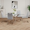 Sapphtopaz Modern Simple Dining Chairs Set, Faux Leather Padded Seat Kitchen Chairs with Chrome Metal Legs for Dining Room, Kitchen - 2 of 4