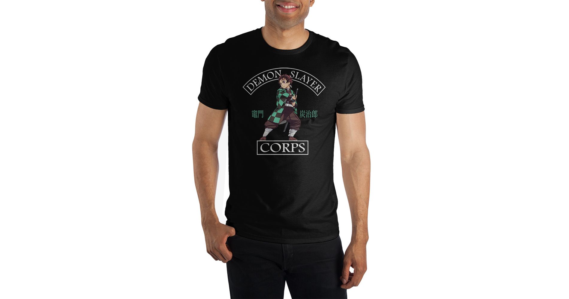 Demon Slayer Anime Cartoon Tanjiro Mens Graphic Tee Shirt