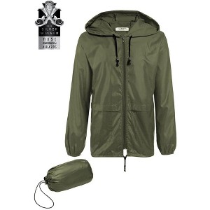 COOFANDY Mens Packable Rain Jacket Lightweight Waterproof Raincoat with Hood Outdoor Rain Gear Travel Hiking Cycling - 1 of 4