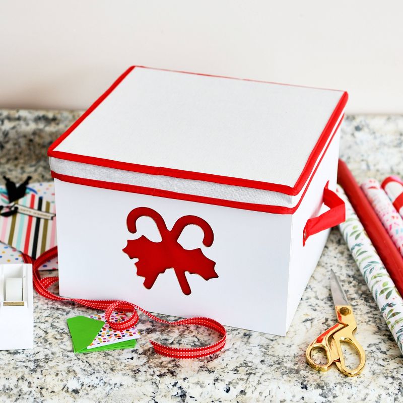 Household Essentials Medium Holiday Storage Box Red, 5 of 13