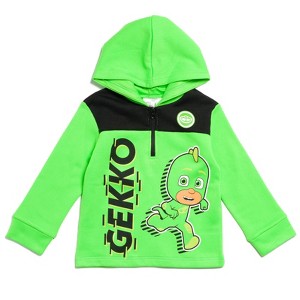 PJ Masks Gekko Fleece Half Zip Hoodie Toddler  - 1 of 4