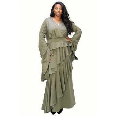 L I V D Women's Zeta Ruffled Drama Dress