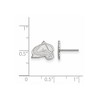 Black Bow Jewelry 10k White Gold Colorado Avalanche NHL Stud Earrings - 2 of 3