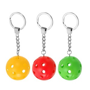 Unique Bargains Mini Pickleball Ornament Keychains for Bag Luggage Tags 3 Pcs - 1 of 4