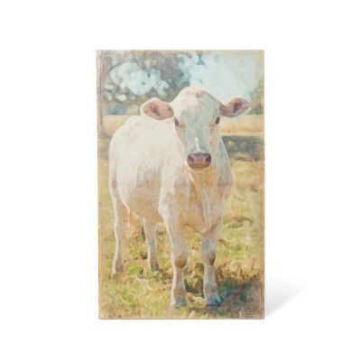 Park Hill Collection Charolais Cow Canvas Print