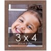 PosterPalooza | Photo Size Shabby Chic Brown Picture Frame - UV Acrylic, Foam Board Backing, Hanging Hardware - 2 of 4