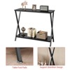 Sofa Tables Narrow Long Behind Couch Table, 2-Tier Industrial Entryway Table, Living Room Console Table, Metal Shelf, for Living Room, Foyer, Hallway - 4 of 4