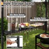 Tangkula 8' x 5' Grill Gazebo Outdoor Double-Tiered Grill Canopy w/ 2 Shelves & 6 Hooks - 4 of 4
