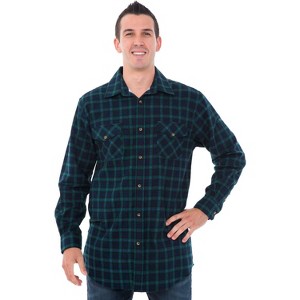 ADR Mens Flannel Shirt, Long Sleeve Cotton Top - 1 of 3