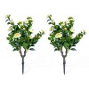 Artificial Topiary Ball Trees with Metal Stakes,Resistant PE Fake Plants with Rose Flowers for Indoor/Outdoor Decor - 2 of 4