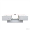 RISOKEYS Expandable Coffee Table with Sliding Top - 57" Extendable Living Room Table with Hidden Storage, Center Table with Glide Mechanism(White) - 4 of 4
