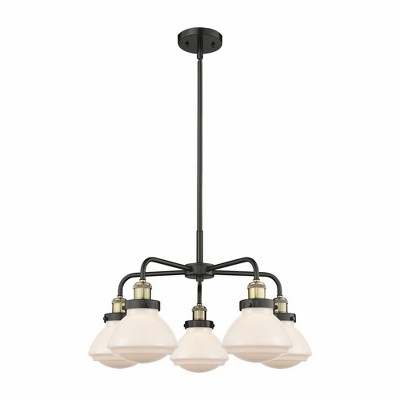 Olean - 5 Light Stem Hung Chandelier In Art Deco Style-13.5 Inches Tall and 24.5 Inches Wide