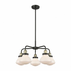 Olean - 5 Light Stem Hung Chandelier In Art Deco Style-13.5 Inches Tall and 24.5 Inches Wide - 1 of 1