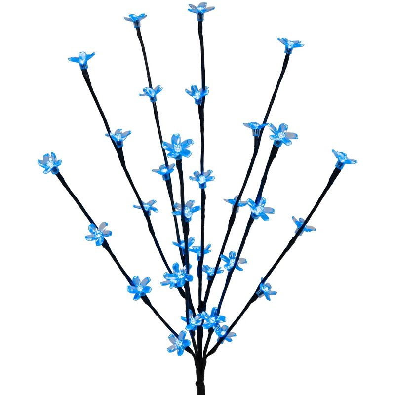 Northlight Set of 3 Pre-Lit Cherry Blossom Artificial Tree Branches 2.5' - Blue LED Lights, 4 of 10