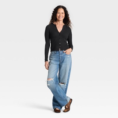 Women's Ribbed Button-Down Cardigan - Universal Thread' - image 3