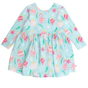 Rufflebutts Toddler Girls Long Sleeve Twirl Dress - 1 of 2