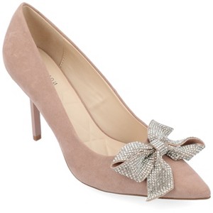 Journee Collection Womens Marcie Mid Heel Pointed Toe Pumps - 1 of 4