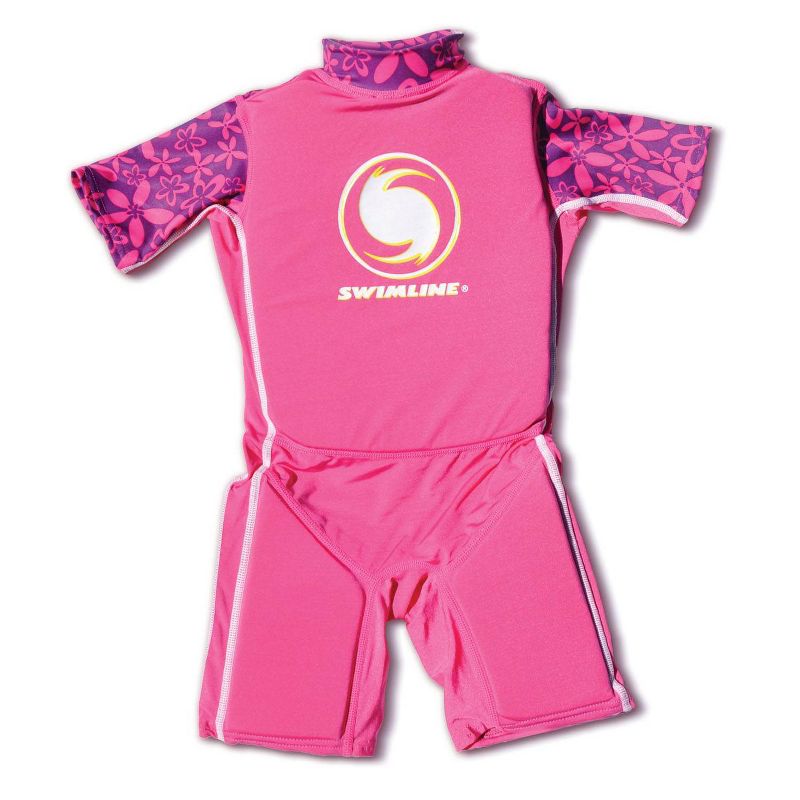 Swimline 9894G Pink Lycra Girl's Floating Swim Trainer Wet Suit Life Vest, Large, 1 of 3