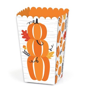 Big Dot of Happiness Fall Pumpkin - Halloween or Thanksgiving Party Favor Popcorn Treat Boxes - Set of 12 - 1 of 4