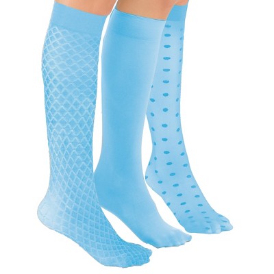 Collections Etc Stylish & Comfortable 15-20mmHg Compression Knee High Stockings, 3 Pairs - Made in USA