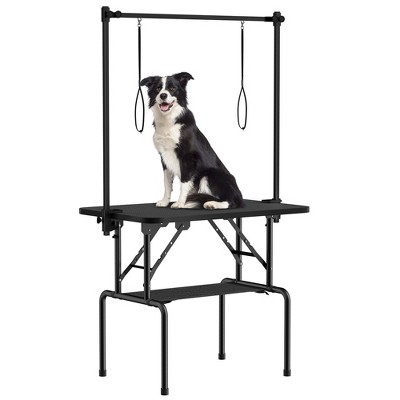 LOVMOR Dog Grooming Table,Foldable Pet Grooming Tables at Home with Adjustable Arm,Nooses, Mesh Tray