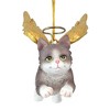 Design Toscano Honor the Feline: Grey Tabby Holiday Cat Angel Ornament - 3 of 4