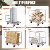 2-in-1 Heavy Duty Panel Truck Cart, All Steel Platform Truck, 2200 Lbs Capacity, 1 Front & 2 Side Railings, 4 Casters - 4 of 4