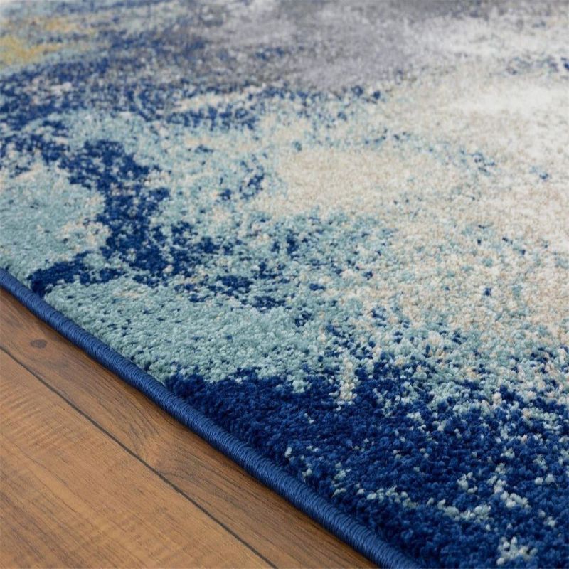 Luxe Weavers Beverly Collection Modern Abstract Blue Area Rug., 5 of 11