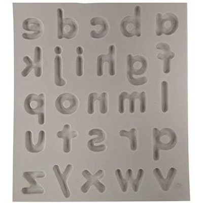 O'Creme Lower-Case Alphabet Silicone Fondant Mold -  4" x 4" - Beige