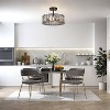 LNC Ballet 2-Lights 12.5-in Matte Black and Crystal Glass Drum LED Semi-flush Mount Lights - 4 of 4