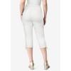 Roaman's Women's Plus Size Comfort Stretch Lace Up Capri Jean - 3 of 4