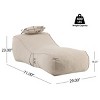 Bean Bag Lounge Chair for Patio Relaxation, Chaise Lounge Chair with Ergonomic Foam Support-Maison Boucle - 3 of 4