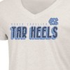 NCAA North Carolina Tar Heels Women's Oatmeal V-Neck T-Shirt - 3 of 3