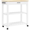 vidaXL Kitchen Trolley MONZA 33.1 in.x15.7 in.x35.4 in. Solid Wood Pine - 2 of 4