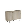 DOMETOUR Storage Cabinet with Three Doors, Wood Sideboard Storage with Adjustable Shelf Coffee Bar Cabinet Kitchen Buffet Cabinet Cupboard - 3 of 4