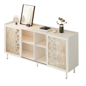 Dexmalle Rustic  Mid Century Sideboard Storage with Sliding Door - 1 of 4