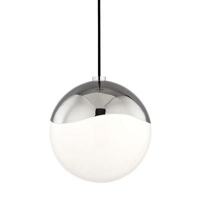 Mitzi Ella 1 - Light Pendant in  Polished Nickel White Shade