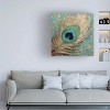 Canvas Wall Art - Sasha 'Peacock Impasto IV' Wall Art for Living Room, Bedroom, or Office Décor by Trademark Fine Art - 24 x 24 Inches - 3 of 4