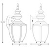 Progress Lighting Roman Coach 1-Light Wall Lantern in Antique Bronze with Etched Water Seeded Glass Shade - 2 of 2