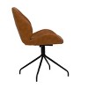 Devonport Swivel Office Chair Black/Copper - Calico Designs: Contemporary Armless, Tufted, Metal Base - 4 of 4