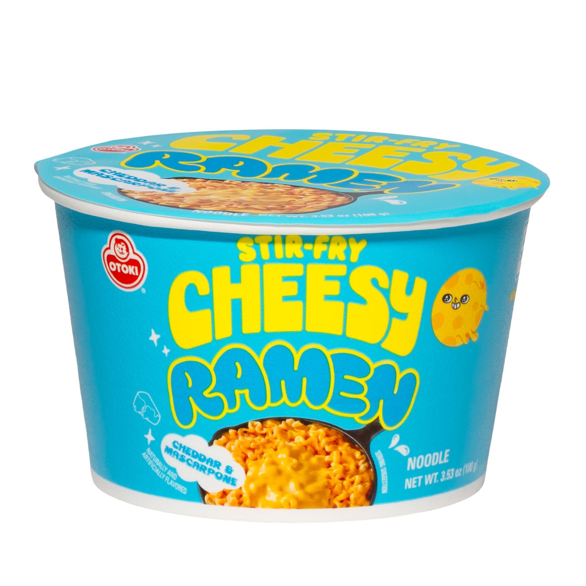 OTOKI Cheesy Stir-Fry Ramen (Bowl), Cheddar & Mascarpone Flavor | Creamy & Savory Stir-Fry Korean Instant Noodles (Bowl, Pack of 6)