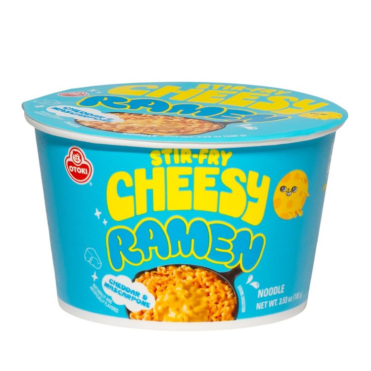 OTOKI Cheesy Stir-Fry Ramen (Bowl), Cheddar & Mascarpone Flavor | Creamy & Savory Stir-Fry Korean Instant Noodles (Bowl, Pack of 6), 1 of 8