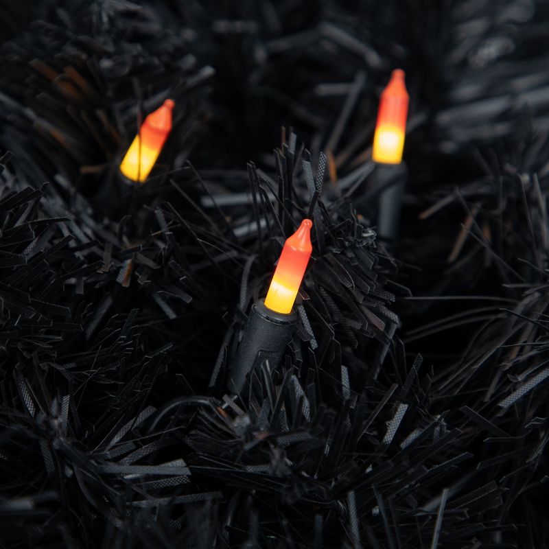 Northlight 50-Count Yellow and Orange Candy Corn Mini Halloween Light Set, Black Wire, 3 of 5