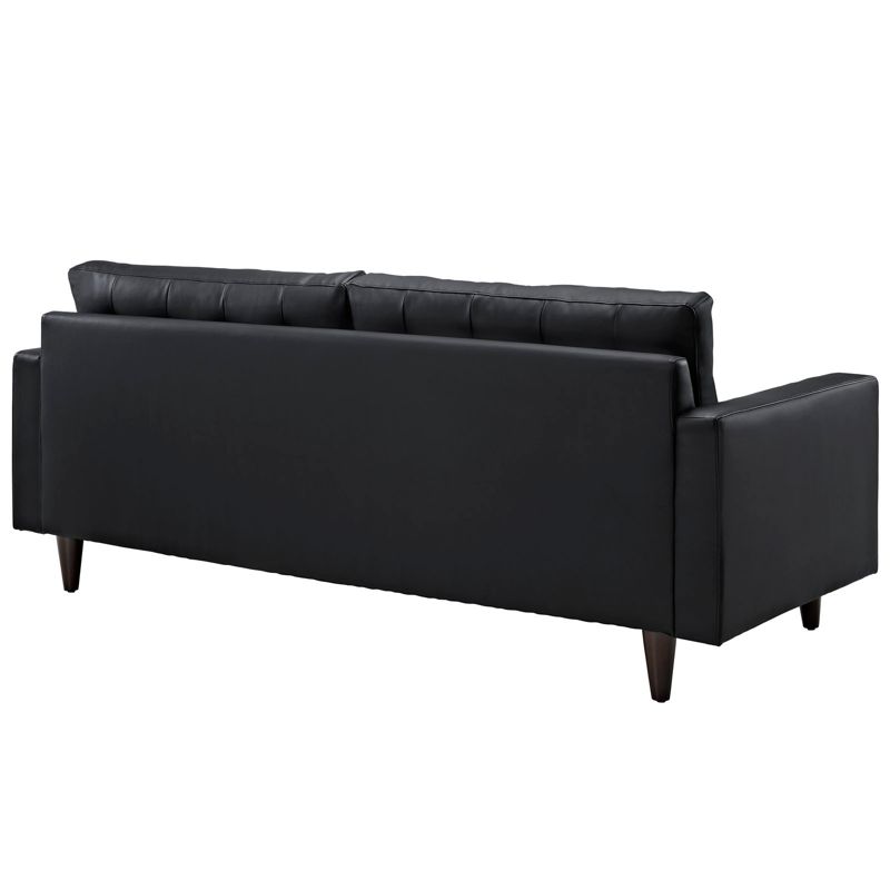 Empress Bonded Leather Sofa Black - Modway, 4 of 6