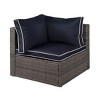 WestinTrends  4-Piece Outdoor Patio Sofa Sectional Set with Ottoman - 4 of 4