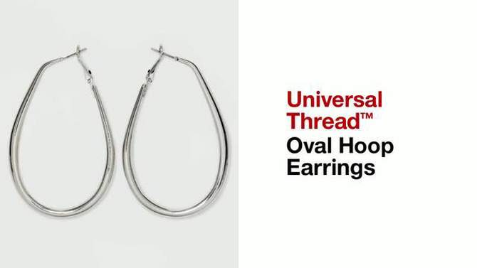 Oval Hoop Earrings - Universal Thread™, 2 of 10, play video