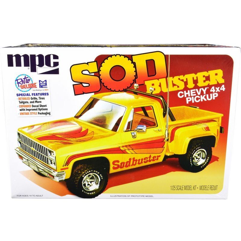 Skill 2 Model Kit 1981 Chevrolet 4x4 Stepside Pickup Truck "Sod Buster" 1/25 Scale Model by MPC, 1 of 5