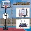 Sevobal Basketball Hoops Portable Basketball Hoop Height Adjustable with Rebound System for Outdoor Driveway Backyard Patio, Black, 13.63"*9.6"*3.24" - 4 of 4